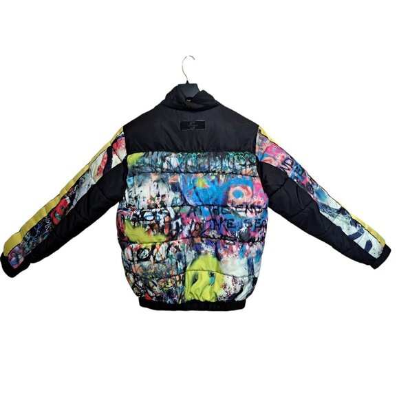 Sportier EST 1957 Boys L Puffer Jacket Graffiti Print All-Season Tech Division - Picture 5 of 10